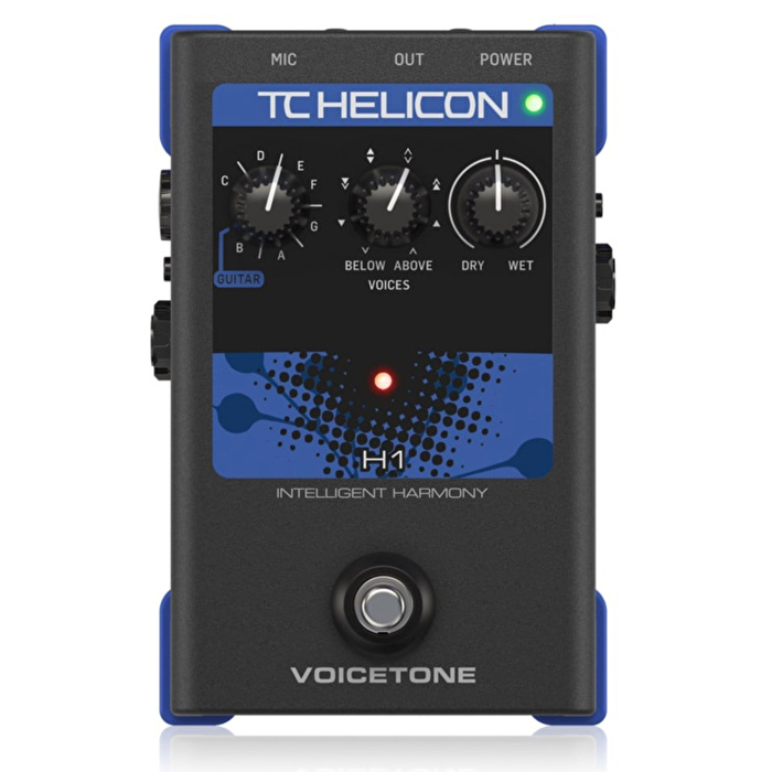 TC Helicon VOICETONE H1 Tek Butonlu Stompbox Gitar Kontrollü Vokal Harmony Pedalı